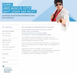 Screenshot der Website "kopier-regeln.de"