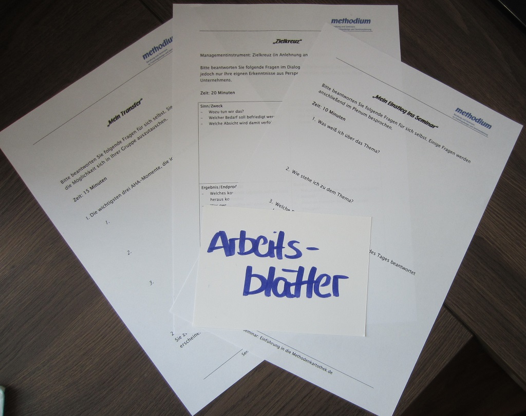 Universell und oft im Einsatz: Arbeitsblätter